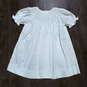 Petit Ami Bishop Smocked White Dress Size 9m